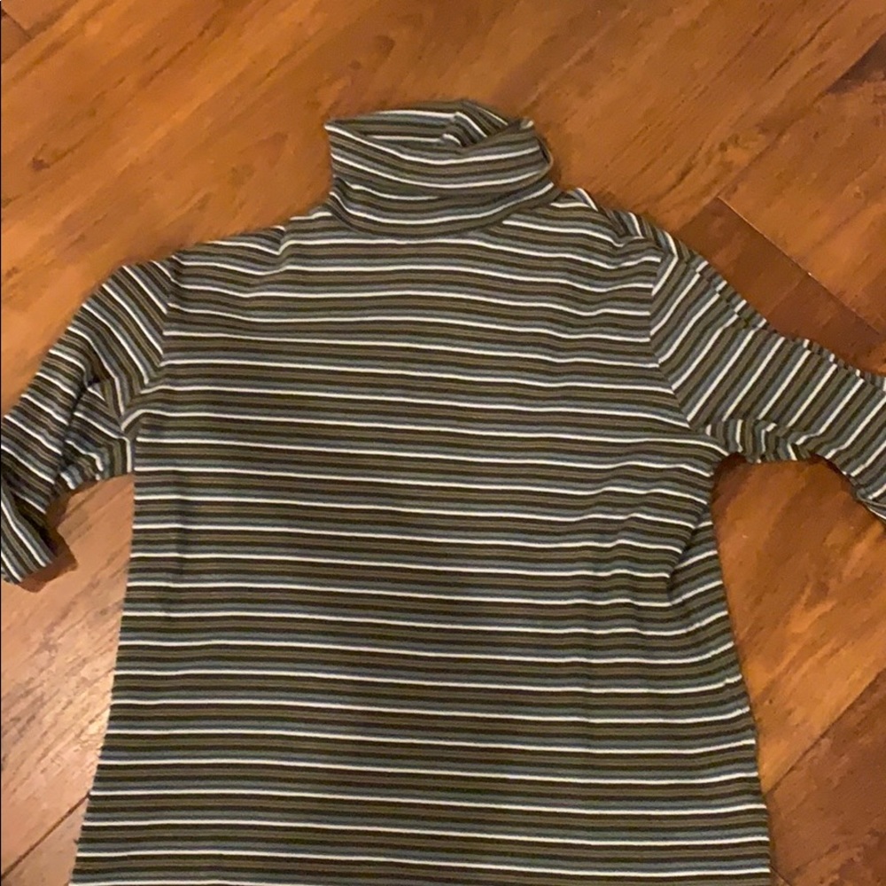 70s style Stripped faux turtle neck SZ M